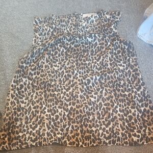 LOFT Animal Print Mini Skirt